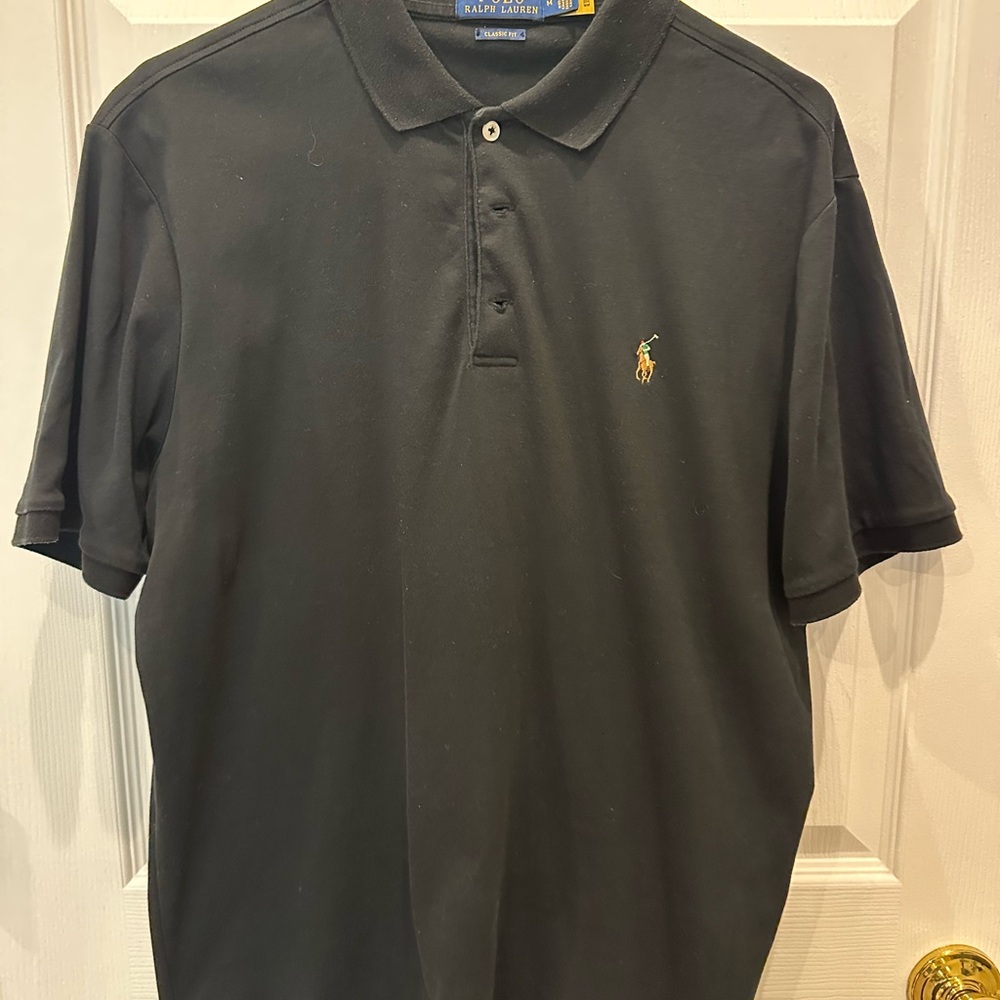 Ralph Lauren Black Polo Shirt with Yellow & Green Pony Logo